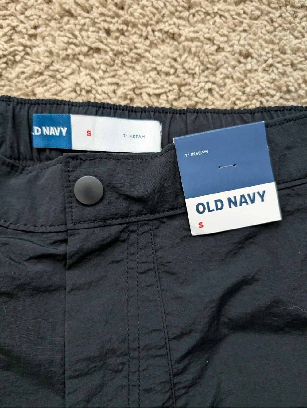 Old Navy Men's Black Hybrid Tech Shorts Size Small 7